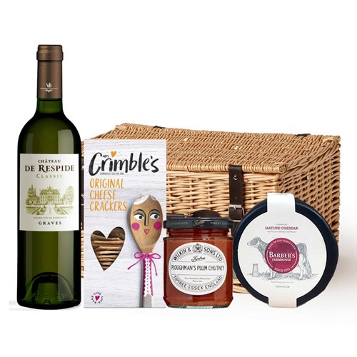 Chateau De Respide Bordeaux Blanc 75cl White Wine And Cheese Hamper